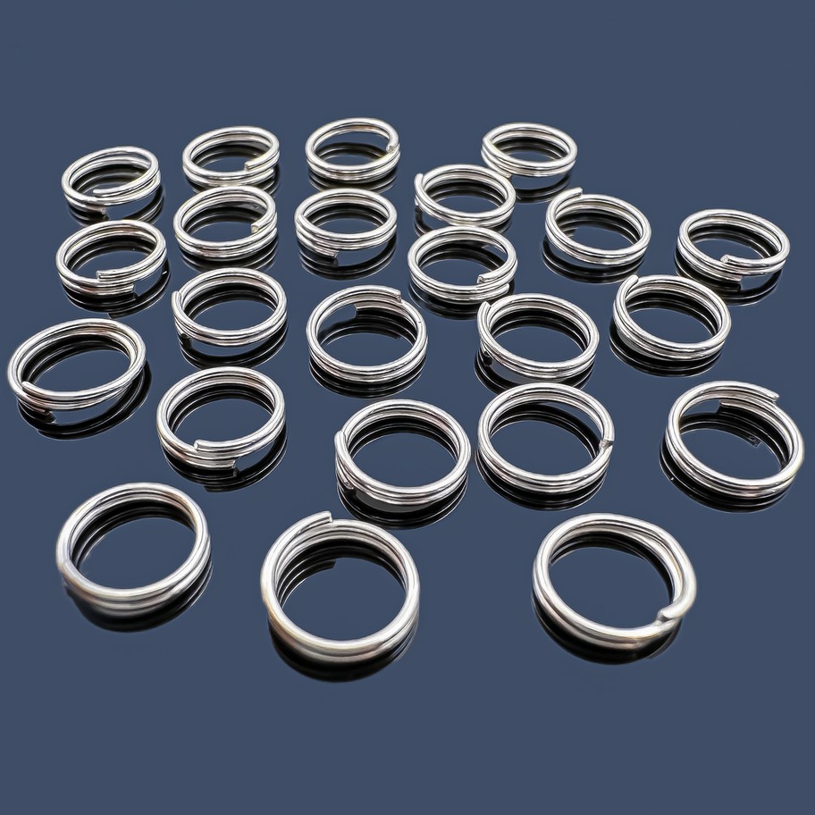 Двойное соединительное кольцо. Серебро 925. Размер 7 мм.