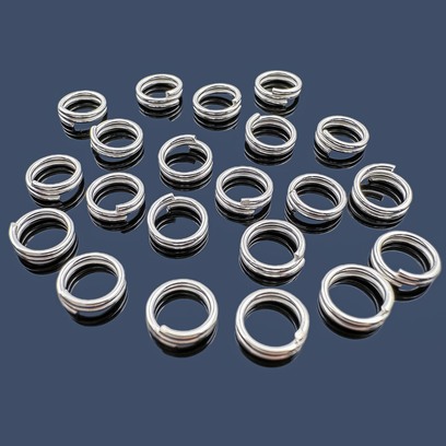Двойное соединительное кольцо. Серебро 925. Размер 6 мм.